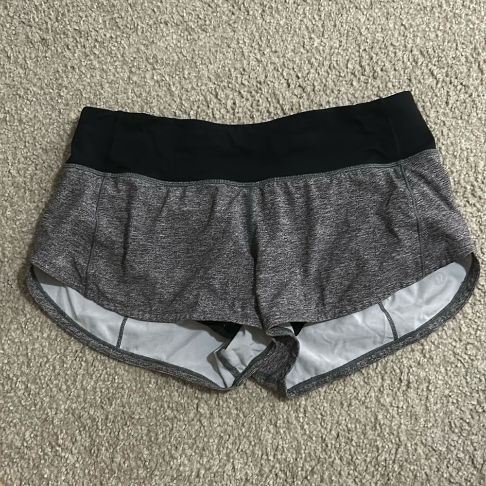 grey speed up lululemon shorts